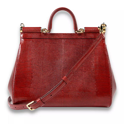 DOLCE & GABBANA RED CRYSTAL SICILY BAG