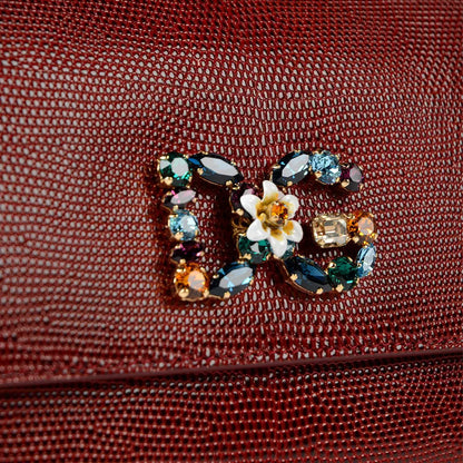 DOLCE & GABBANA RED CRYSTAL SICILY BAG