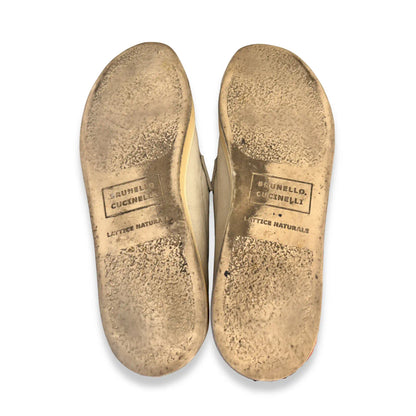 BRUNELLO CUCINELLI BEIGE SUEDE LOAFERS