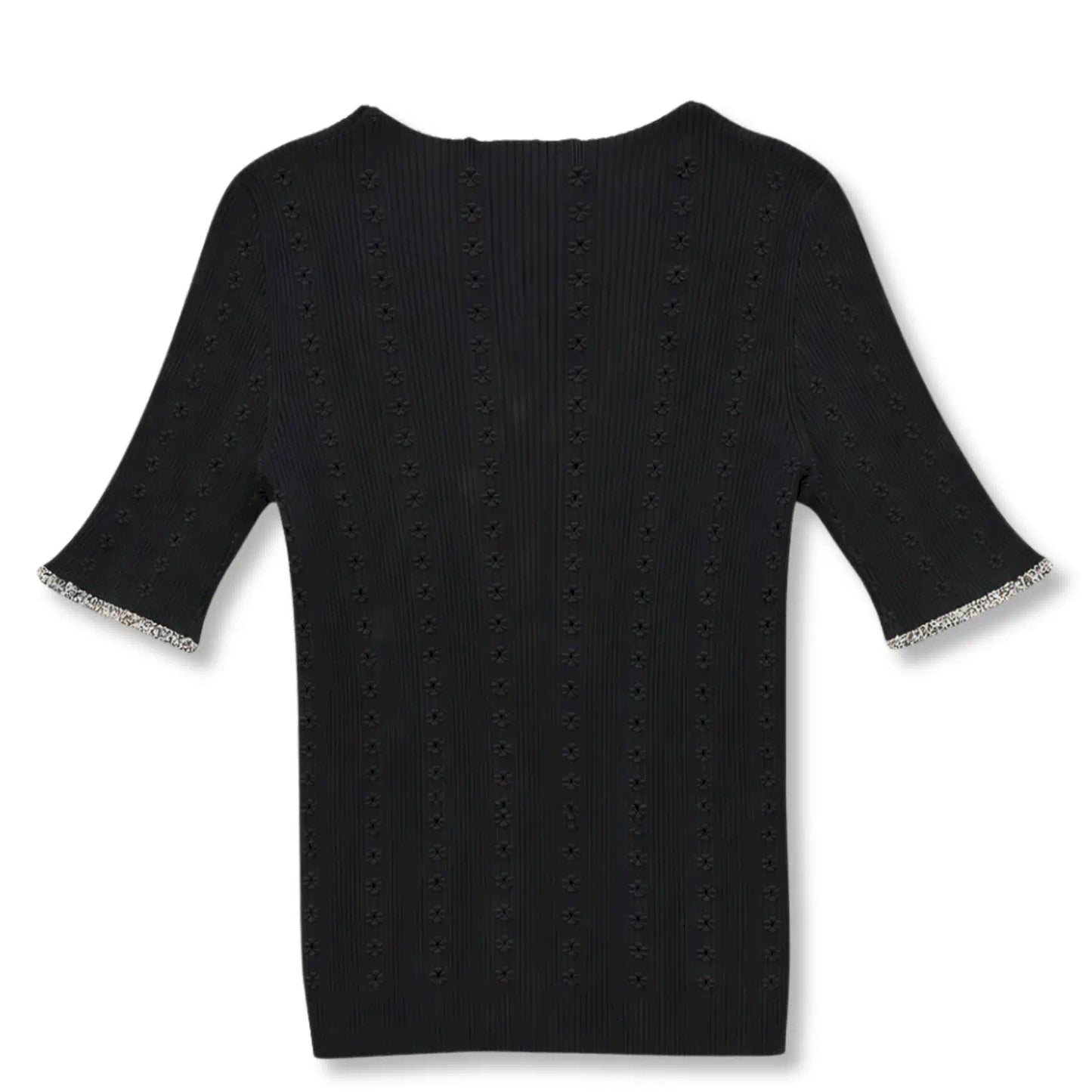 CHANEL BLACK KNIT TOP