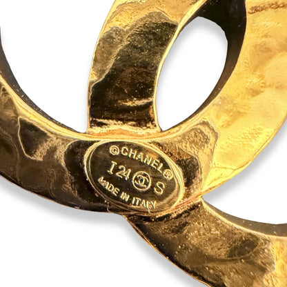 CHANEL GOLD LOVE CRYSTALS BROOCH