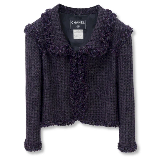CHANEL PURPLE TWEED BLAZER
