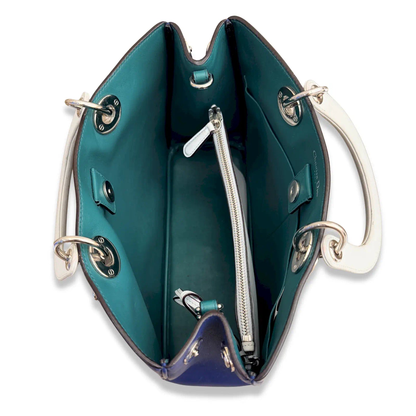 DIOR TRICOLOR BLUE/GREY/GREEN DIORISSIMO BAG