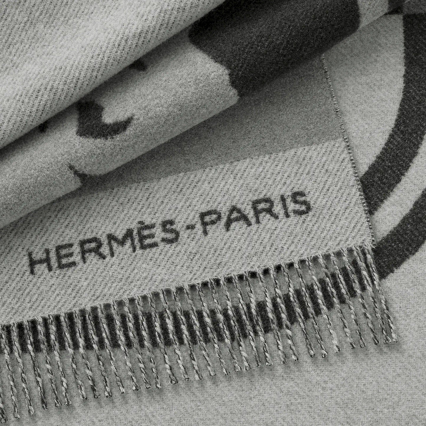 HERMÈS ANTHRACITE BRIDES DE GALA BLANKET