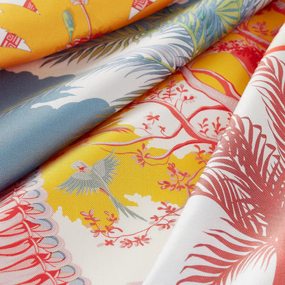 HERMÈS BLANC ROUGE GRIS BLEUTÉ ALOHA 90 SCARF