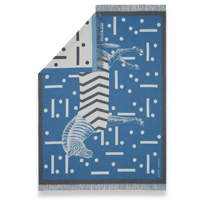 HERMÈS BLEU ZÈBRE ZIG ZAG BLANKET