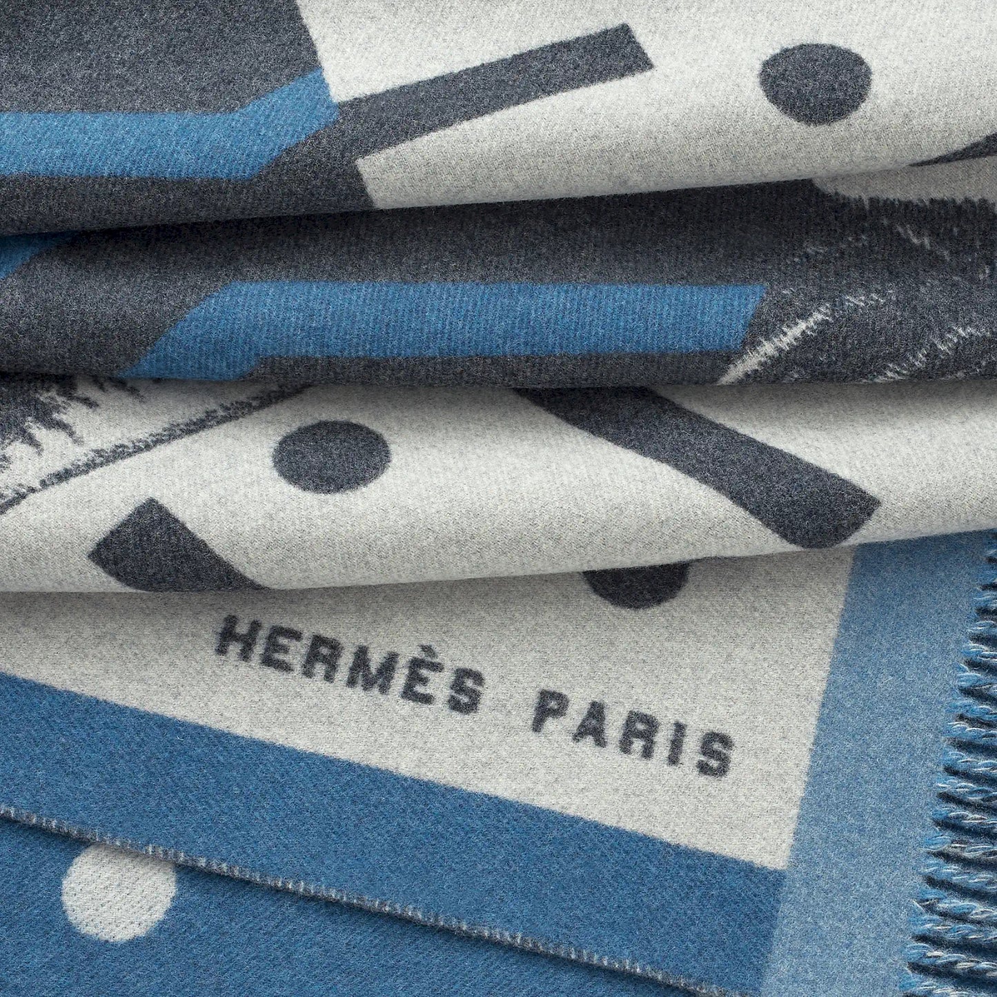 HERMÈS BLEU ZÈBRE ZIG ZAG BLANKET