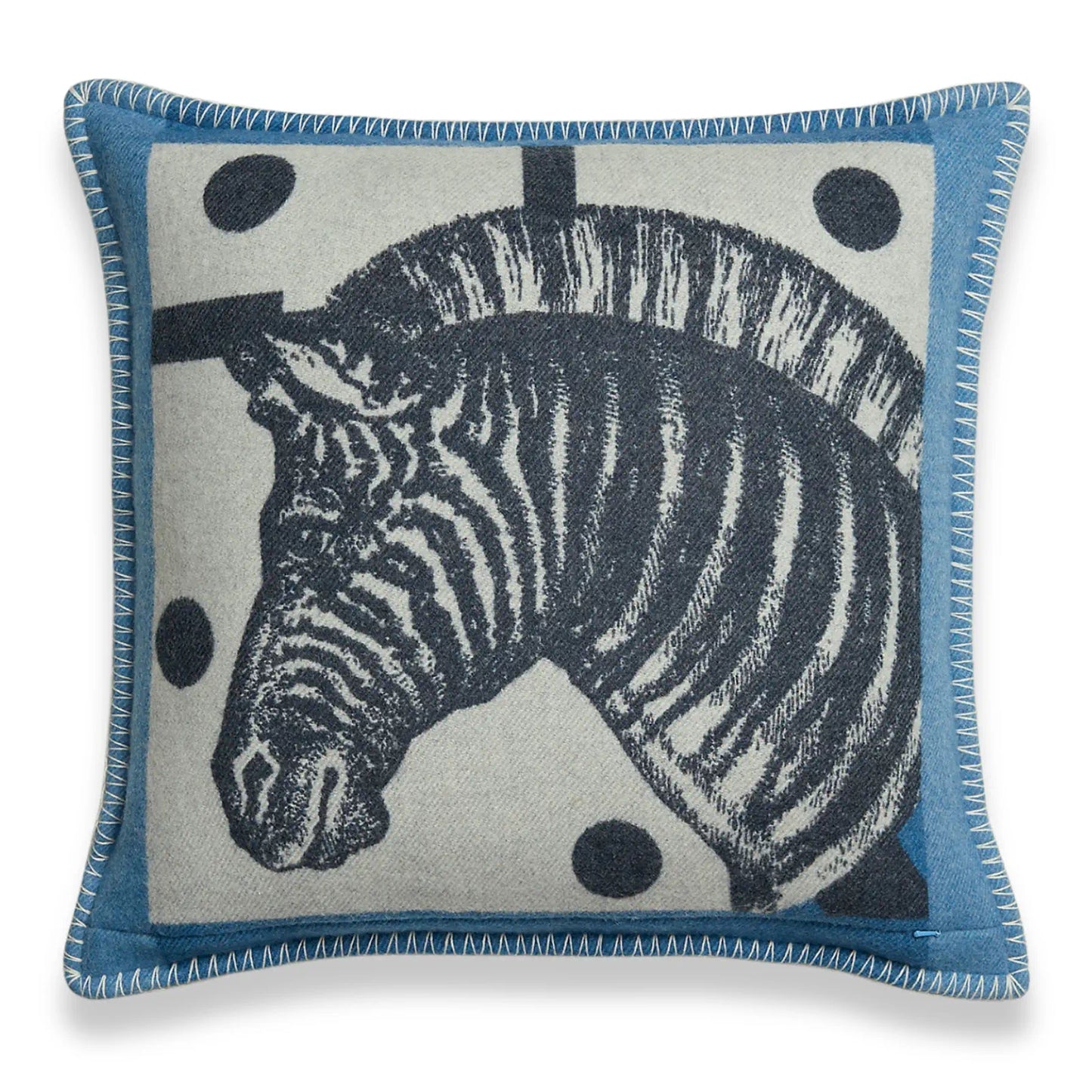 HERMÈS BLEU ZÈBRE ZIG ZAG CUSHION