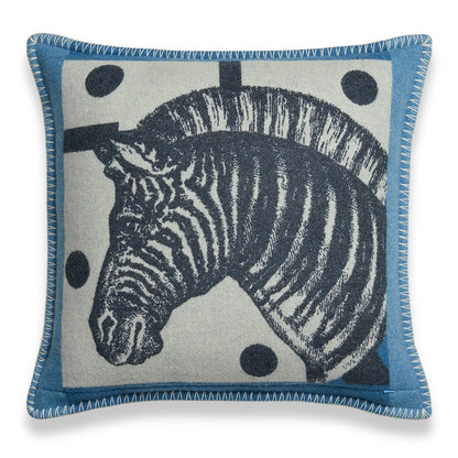 HERMÈS BLEU ZÈBRE ZIG ZAG CUSHION