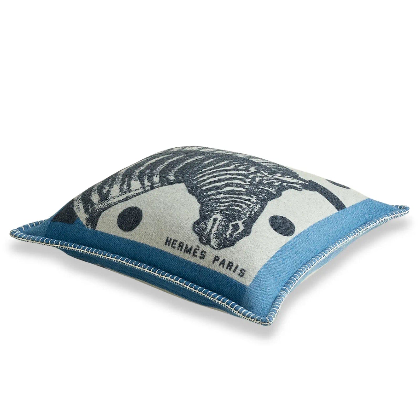 HERMÈS BLEU ZÈBRE ZIG ZAG CUSHION