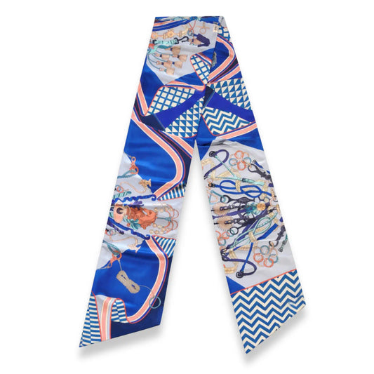 HERMÈS BLUE PRINT BOUQUETS SELLIER MAXI TWILLY