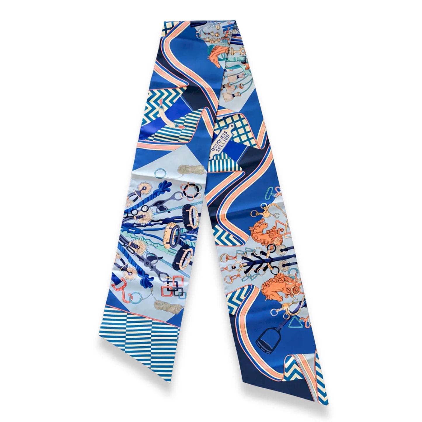 HERMÈS BLUE PRINT BOUQUETS SELLIER MAXI TWILLY