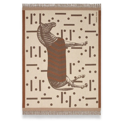 HERMÈS ÉBÈNE ZÈBRE ZIG ZAG BLANKET