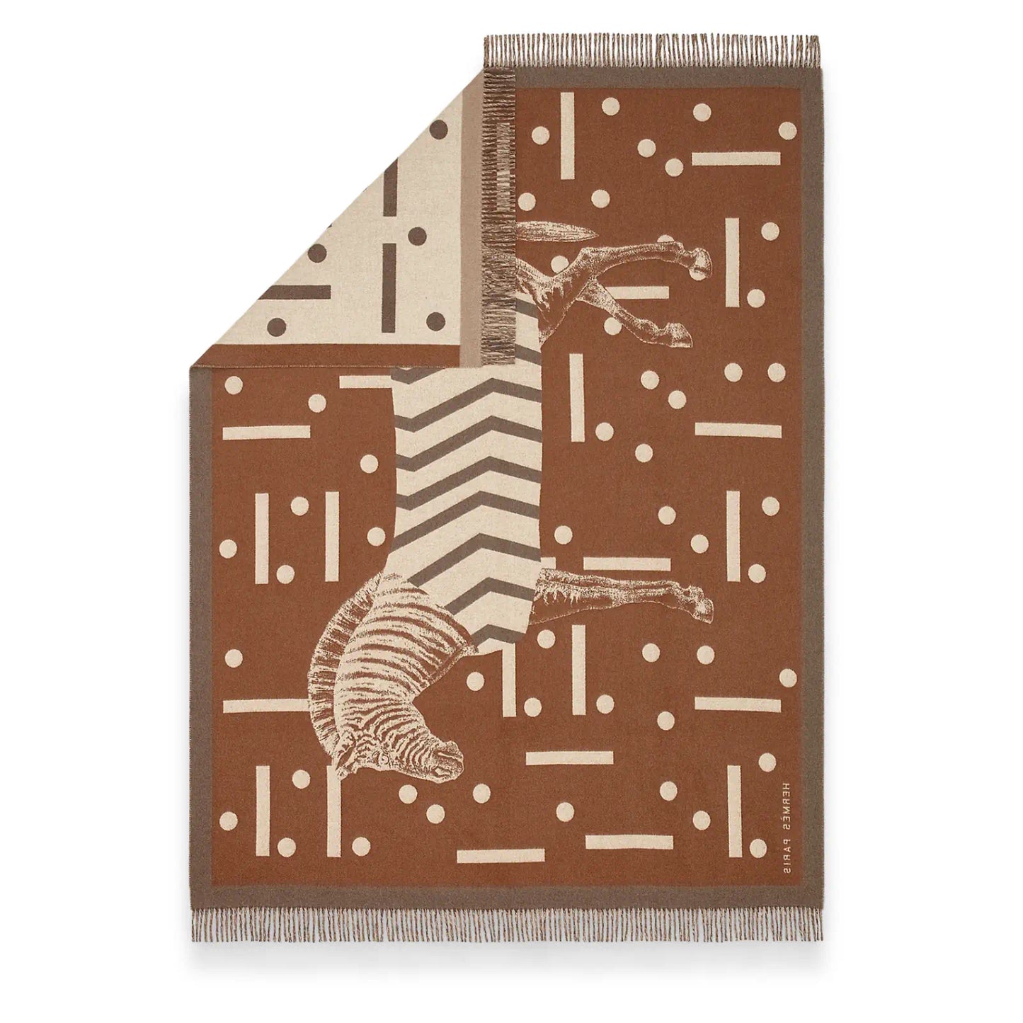 HERMÈS ÉBÈNE ZÈBRE ZIG ZAG BLANKET