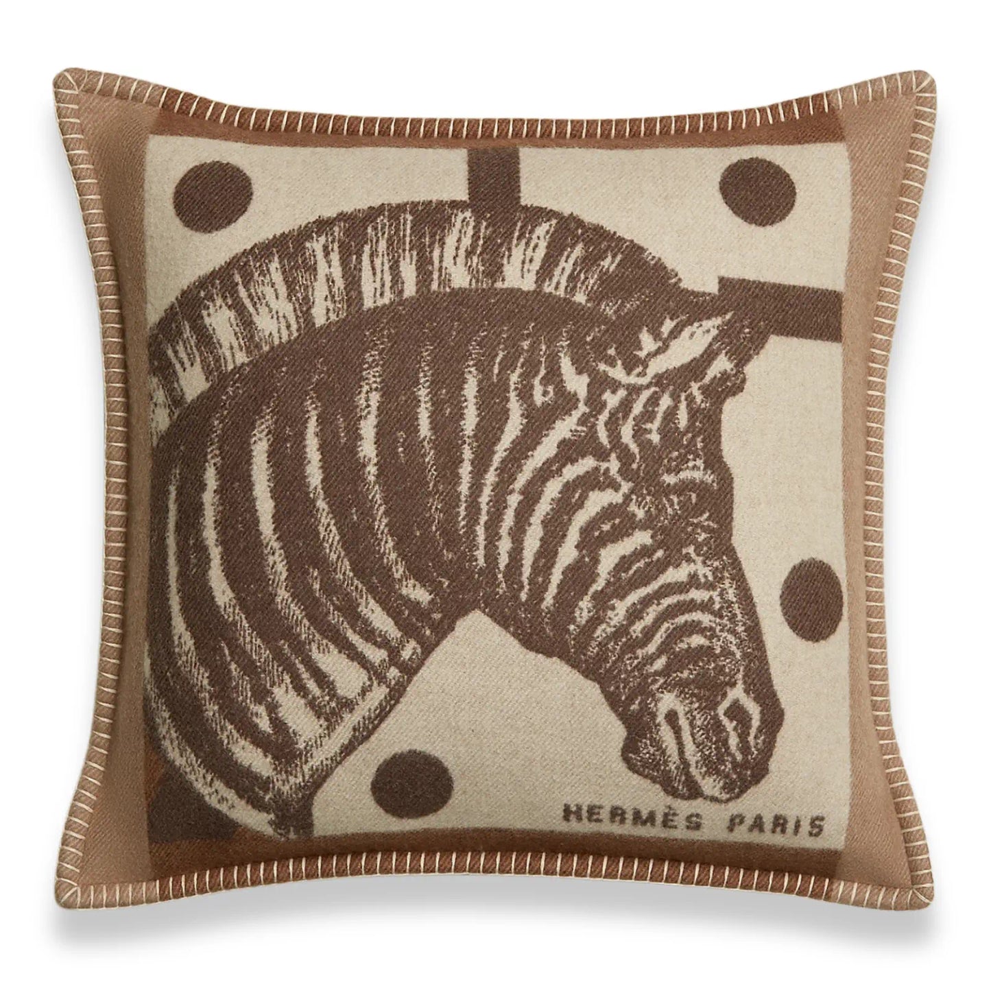 HERMÈS ÉBÈNE ZÈBRE ZIG ZAG CUSHION