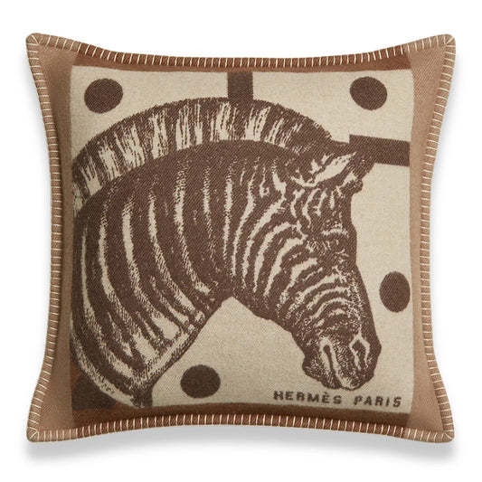 HERMÈS ÉBÈNE ZÈBRE ZIG ZAG CUSHION