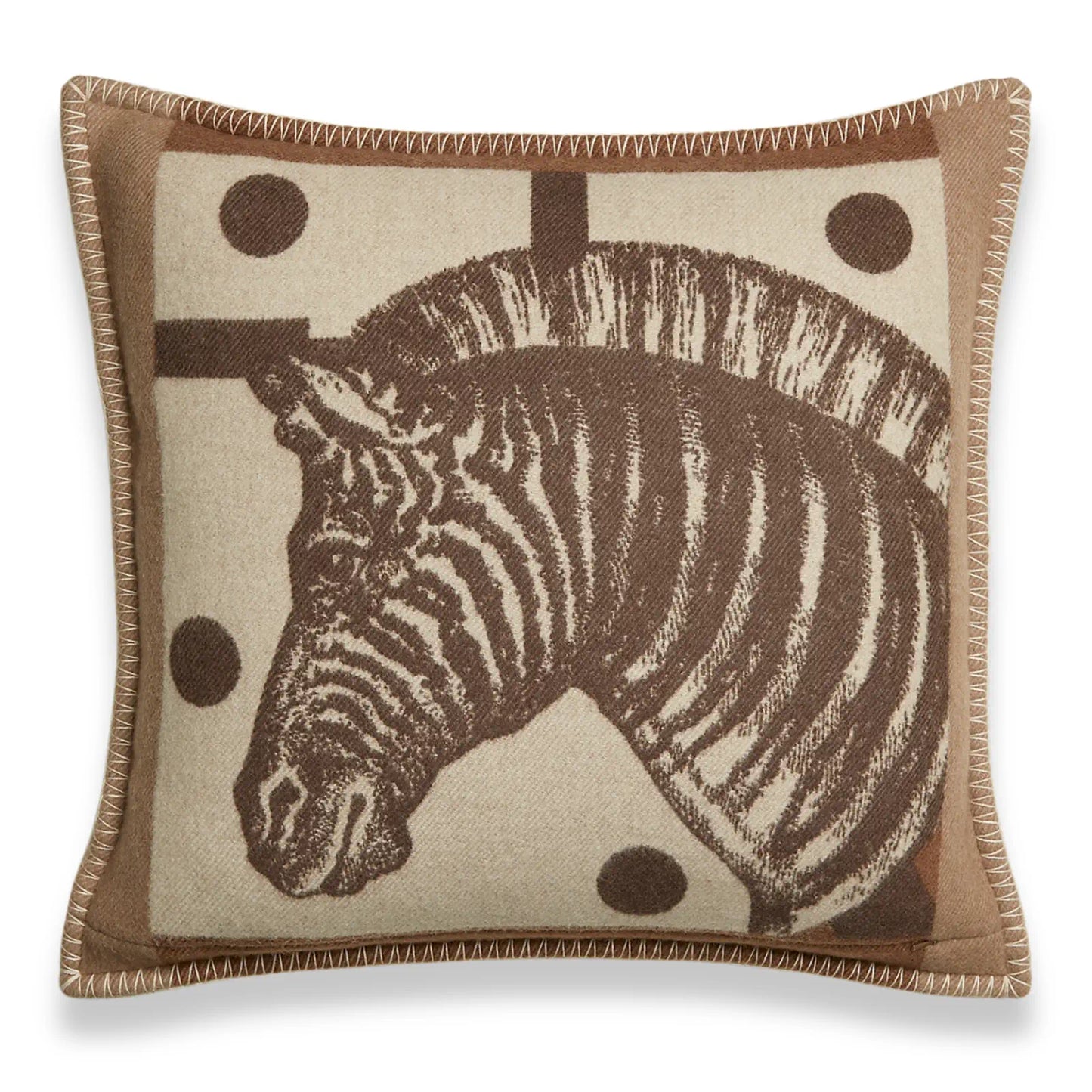 HERMÈS ÉBÈNE ZÈBRE ZIG ZAG CUSHION