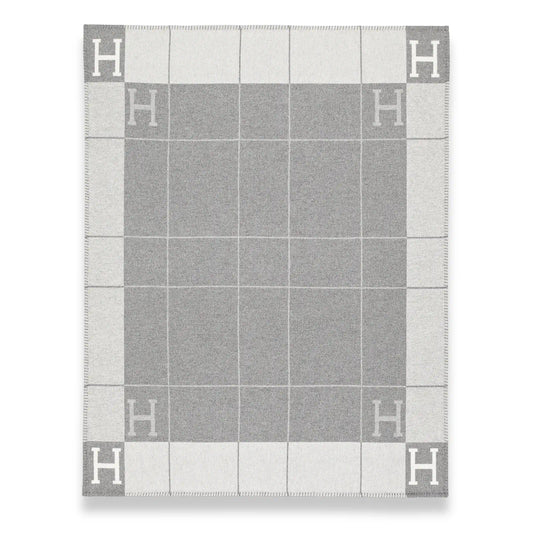 HERMÈS ÉCRU GRIS CLAIR AVALON III BLANKET