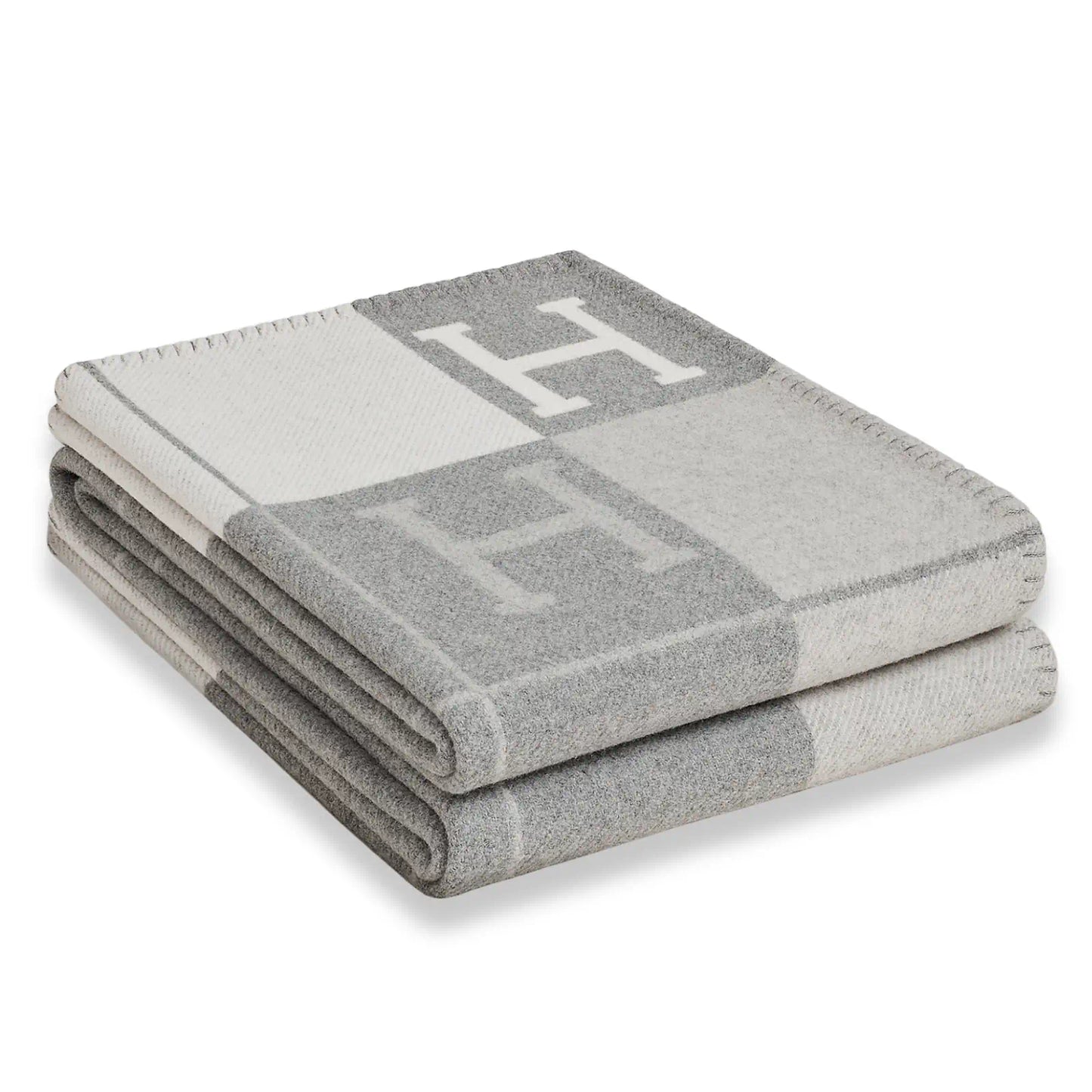 HERMÈS ÉCRU GRIS CLAIR AVALON III BLANKET
