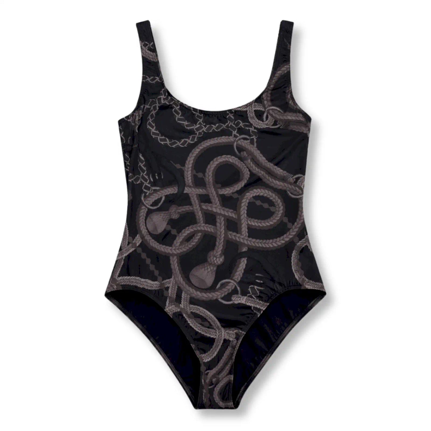 HERMÈS FRANCESCA GRIS CHARBON ONE-PIECE SWIMSUIT