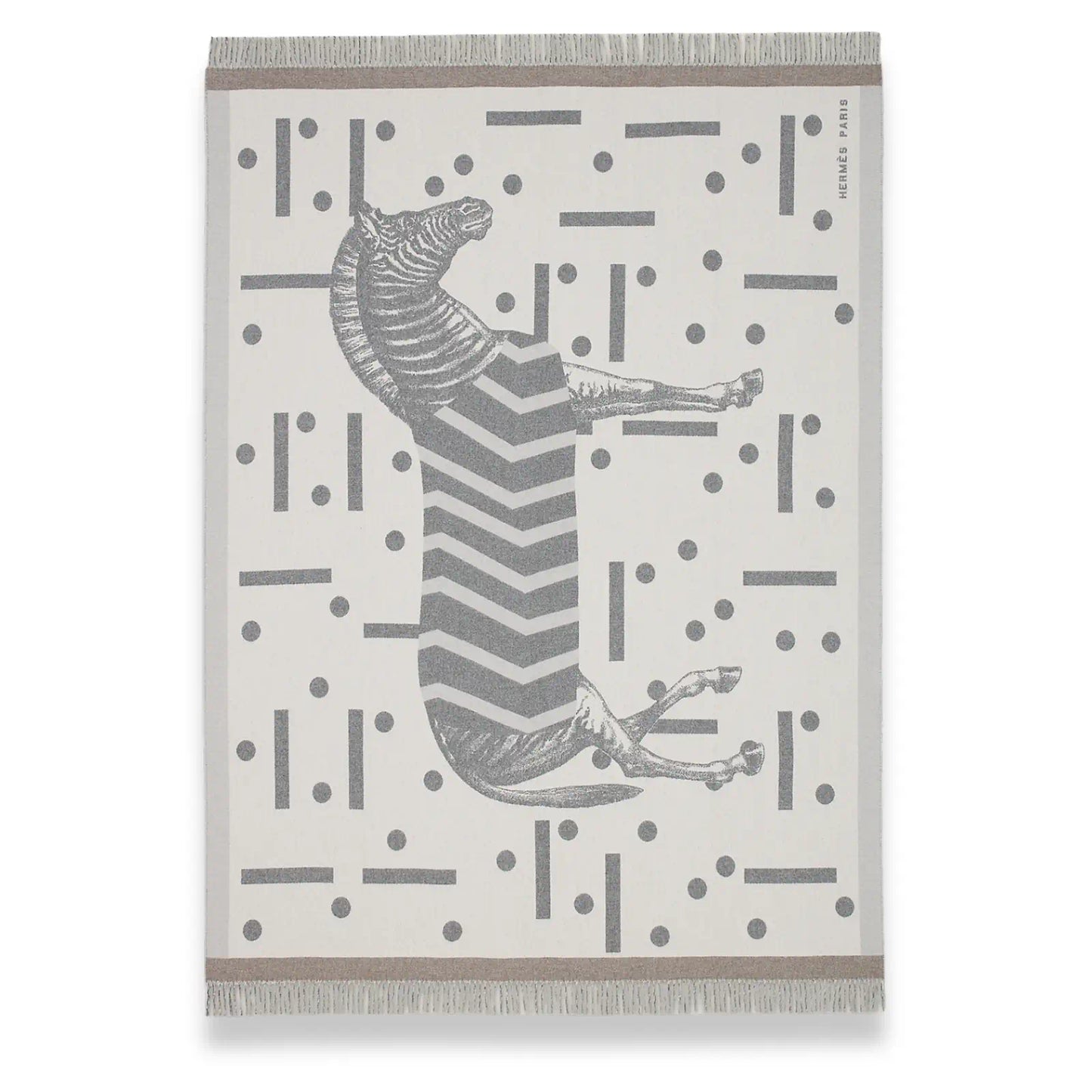 HERMÈS GRIS ZÈBRE ZIG ZAG BLANKET