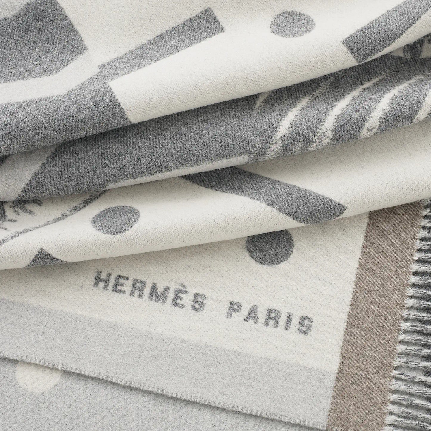 HERMÈS GRIS ZÈBRE ZIG ZAG BLANKET