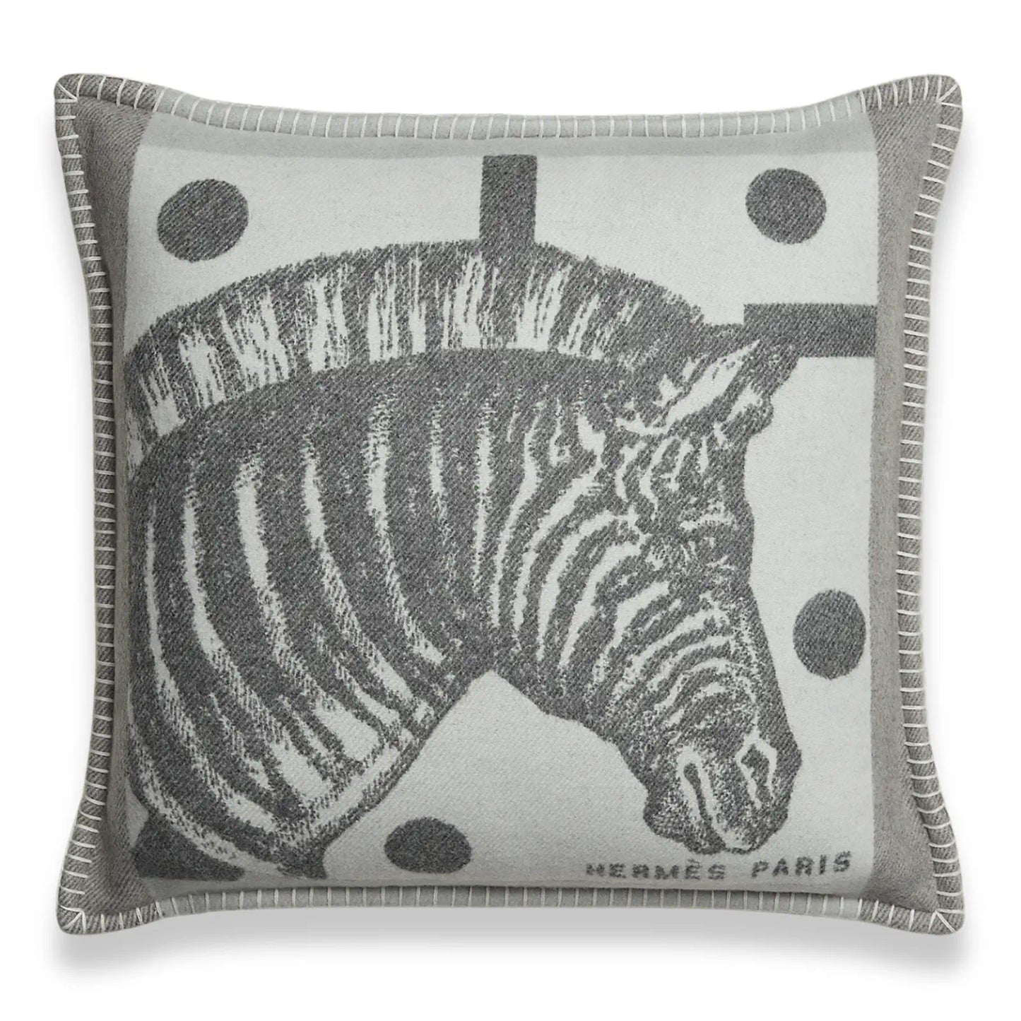 HERMÈS GRIS ZÈBRE ZIG ZAG CUSHION