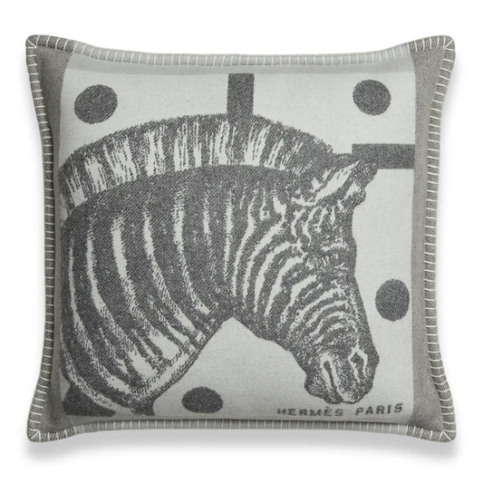 HERMÈS GRIS ZÈBRE ZIG ZAG CUSHION