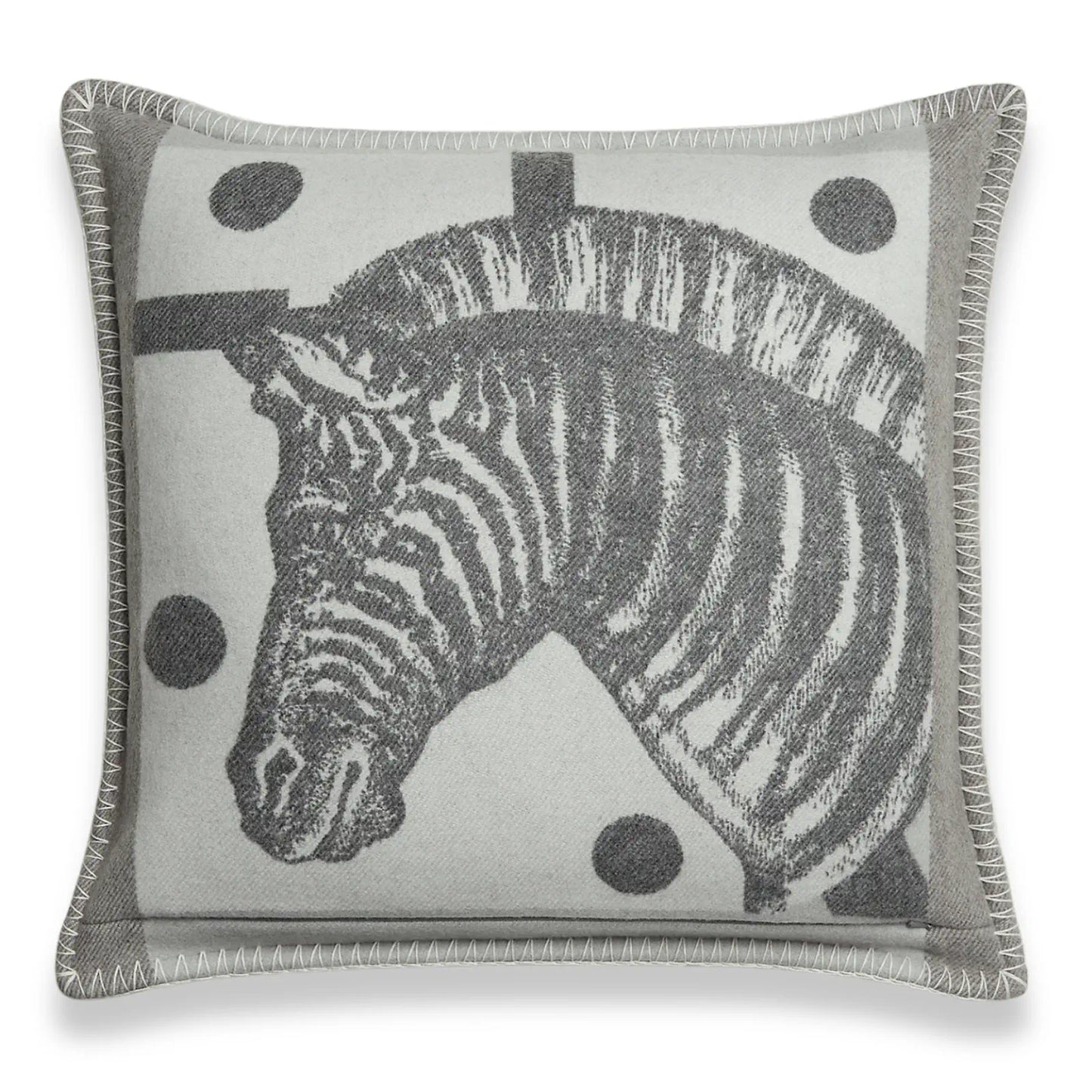 HERMÈS GRIS ZÈBRE ZIG ZAG CUSHION