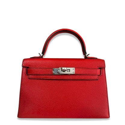 HERMÈS KELLY MINI VERSO ROUGE CASAQUE &amp; PINK BAG