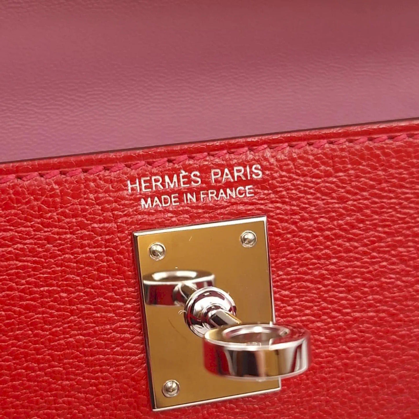 HERMÈS KELLY MINI VERSO ROUGE CASAQUE &amp; PINK BAG