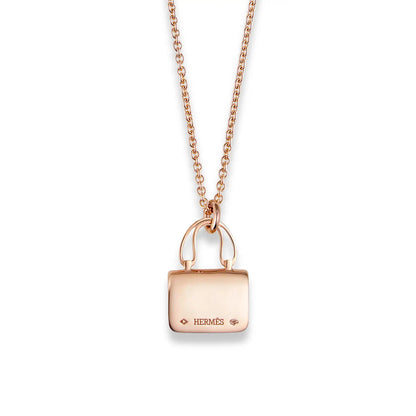 HERMES ROSE GOLD AMULETTES CONSTANCE DIAMOND PENDANT
