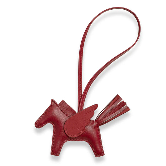 HERMÈS ROUGE GRENAT RODÉO PM PÉGASE BAG CHARM