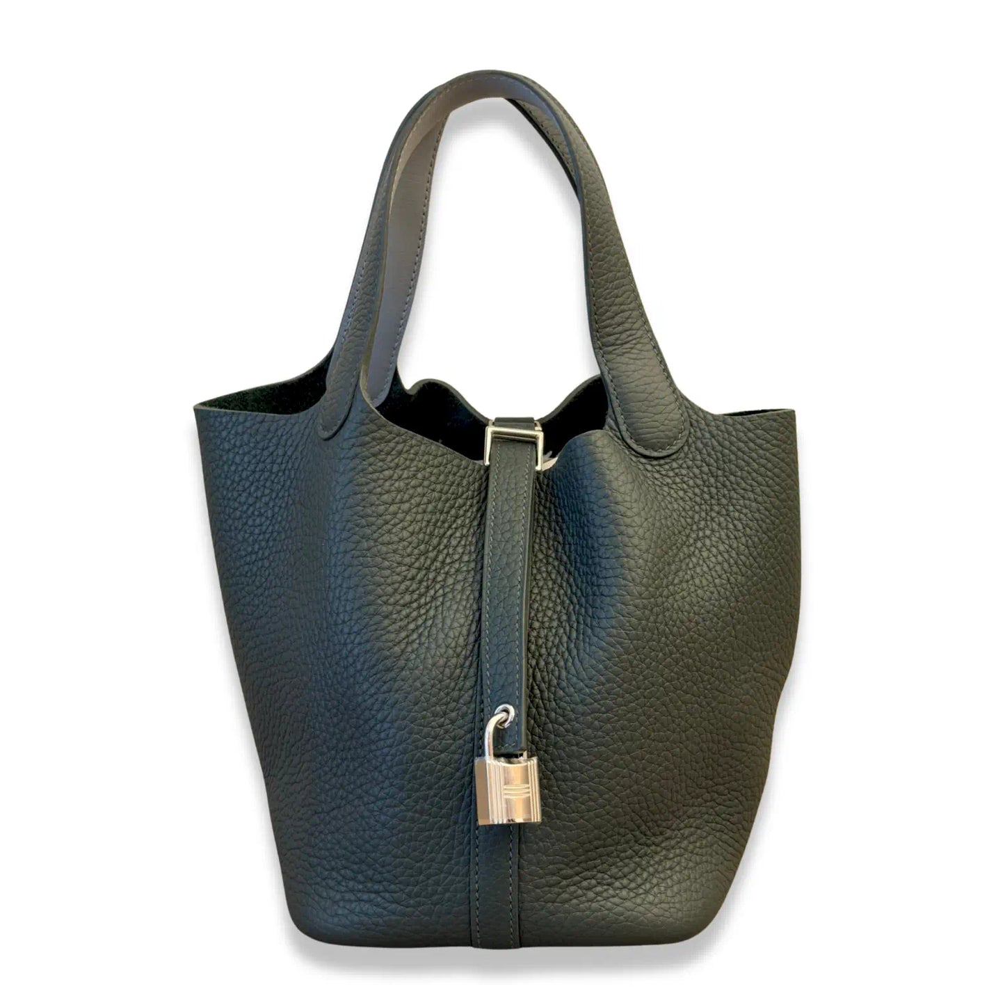 HERMÈS VERT MANGROVE & GRIS PANTIN PICOTIN LOCK 18 BAG