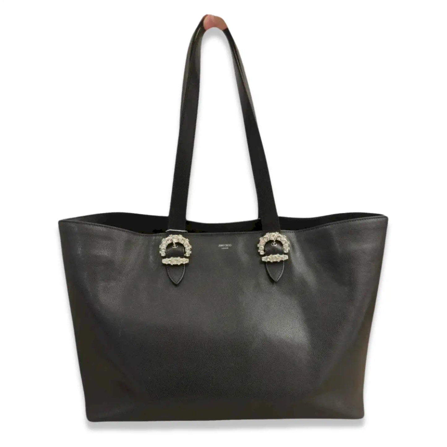 JIMMY CHOO BLACK CRYSTAL TOTE BAG