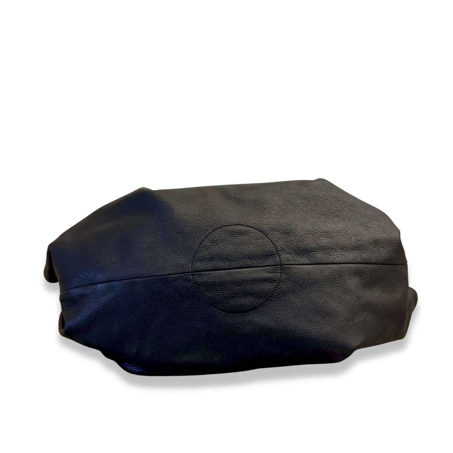 LOEWE BLACK LEATHER ANAGRAM SHOULDER BAG