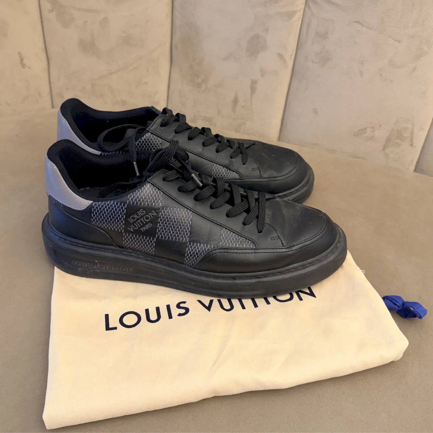 LOUIS VUITTON BLACK BEBERLY HILLS SNEAKERS
