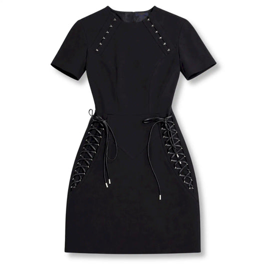 LOUIS VUITTON BLACK CORSET DRESS