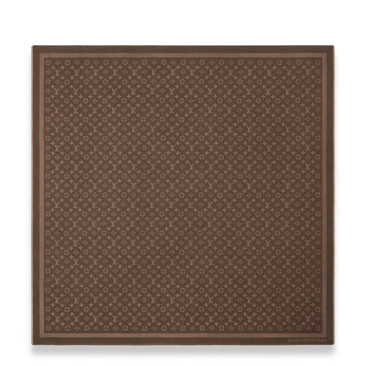 LOUIS VUITTON BROWN MONOGRAM CLASSIC SCARF