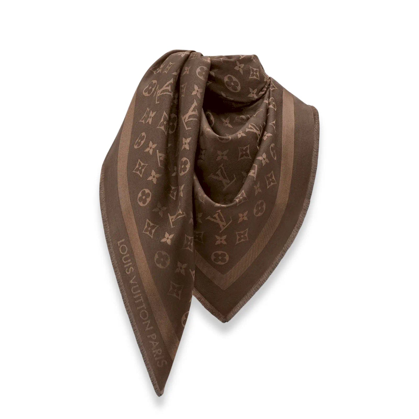 LOUIS VUITTON BROWN MONOGRAM CLASSIC SCARF