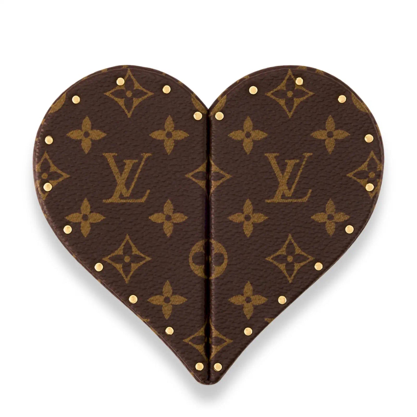 LOUIS VUITTON BROWN MONOGRAM ECRIN COEUR JEWELRY BOX