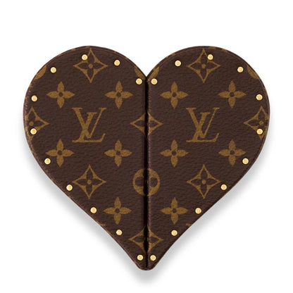 LOUIS VUITTON BROWN MONOGRAM ECRIN COEUR JEWELRY BOX