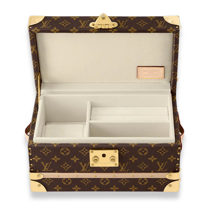 LOUIS VUITTON BROWN MONOGRAM MINI JEWELRY TRUNK