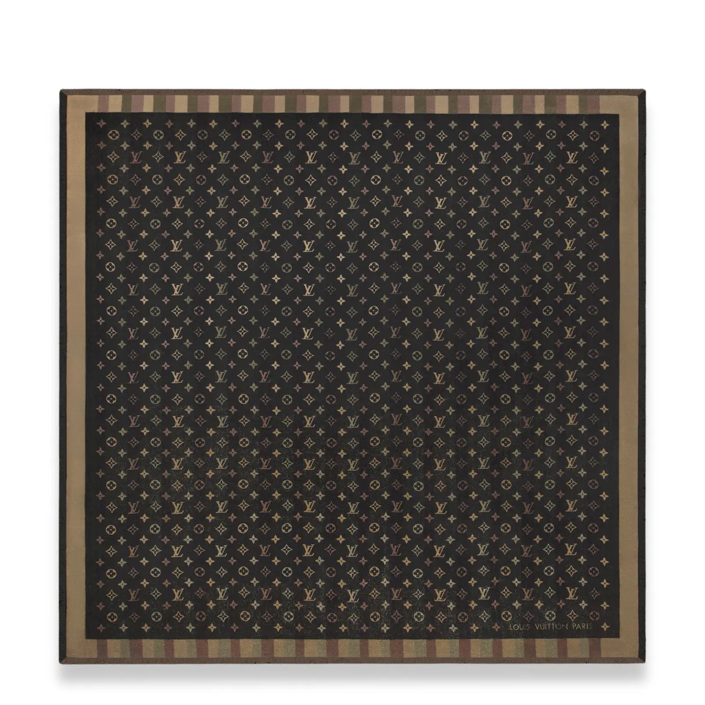 LOUIS VUITTON BROWN SO SHINE MONOGRAM SCARF