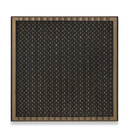 LOUIS VUITTON BROWN SO SHINE MONOGRAM SCARF