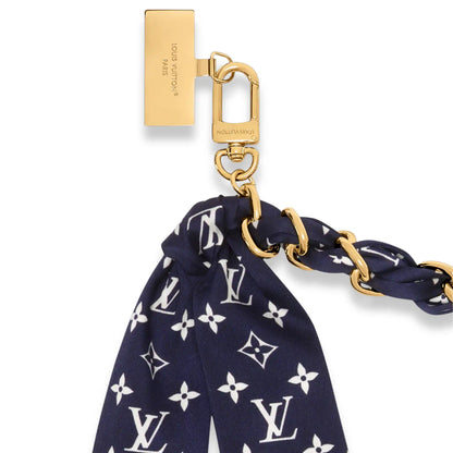 LOUIS VUITTON DARK BLUE MONOGRAM SILHOUETTE BAG CHARM