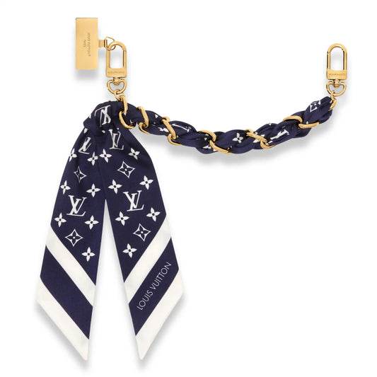 LOUIS VUITTON DARK BLUE MONOGRAM SILHOUETTE BAG CHARM