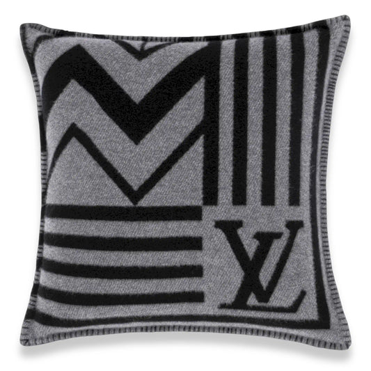 LOUIS VUITTON GREY LV SUMMIT CUSHION