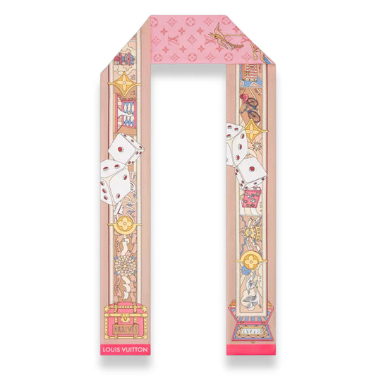 LOUIS VUITTON ROSE JOURNEY SILK SCARF