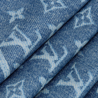LOUIS VUITTON LV DENIM STAMP 90 SILK SCARF